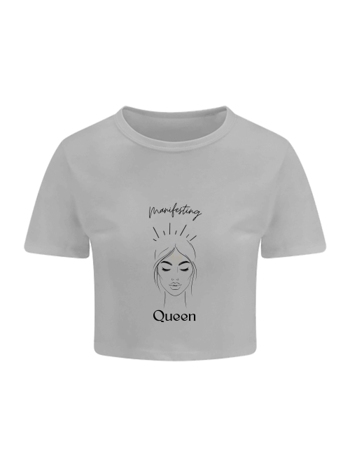 Ladies - Cropped Shirt "Manifesting Queen"